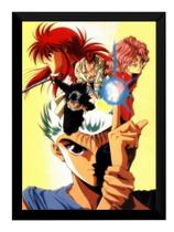 Quadro Mangá Yu Yu Hakusho Anime Arte Poster Moldurado Quadro Mangá Yu Yu Hakusho Anime Arte Poster Moldurado
