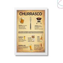 Quadro Manual do Churrasco area gourmet churrasqueira