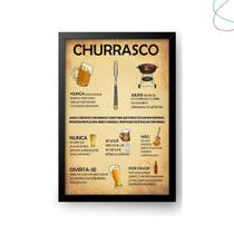Quadro Manual do Churrasco area gourmet churrasqueira - Creative Cat