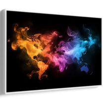 Quadro Mapa Mundi das Chamas Cósmicas Vibrantes Quadro Mapa Mundi das Chamas Cósmicas Vibrantes