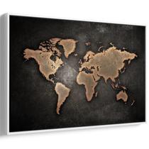 Quadro Mapa Mundi das Relíquias Antigas e Brilhantes