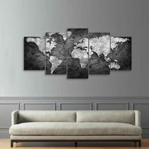 Quadro Mapa Mundi Money decorativo Para Sala Quarto Mosaico