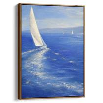 Quadro Mar Azul - Veleiros em Jornada de Tranquilidade