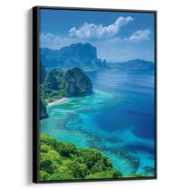 Quadro Mar de Exuberância Azul das Costas Tropicais