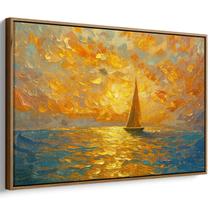 Quadro Mar Ensolarado com Reflexos de Paz Celestial