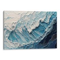 Quadro Mar - Pintura do Movimento das Ondas Eternas