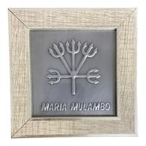 Quadro Maria Mulambo Madeira Carvalho e Metal 13 x13 cm - META ATACADO
