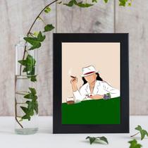 Quadro Maria Navalha Jogando Baralho 45x34cm - com vidro Quadro Maria Navalha Jogando Baralho 45x34cm - com vidro