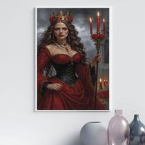 Quadro Maria Padilha Rainha das 7 Encruzilhadas 45x34cm - com vidro