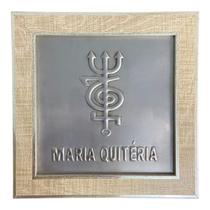 Quadro Maria Quitéria Madeira Carvalho e Metal 18 x18 cm Quadro Maria Quitéria Madeira Carvalho e Metal 18 x18 cm