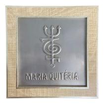 Quadro Maria Quitéria Madeira Carvalho e Metal 18 x18 cm
