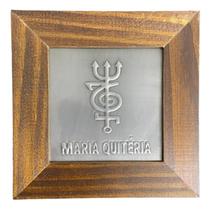 Quadro Maria Quitéria Madeira Imbuia e Metal 14,5x14,5cm Quadro Maria Quitéria Madeira Imbuia e Metal 14,5x14,5cm