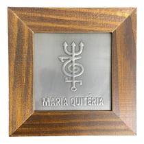 Quadro Maria Quitéria Madeira Imbuia e Metal 14,5x14,5cm - Lua Mística - 100% Original - Loja Oficial