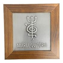 Quadro Maria Quitéria Madeira Imbuia E Metal 18 X18 Cm