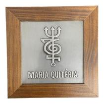 Quadro Maria Quitéria Madeira Imbuia e Metal 18 x18 cm - META ATACADO