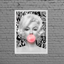 Quadro Marilyn Chiclete Estampado 24x18cm Quadro Marilyn Chiclete Estampado 24x18cm