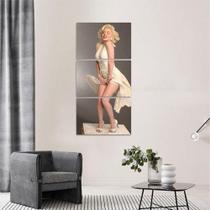 Quadro Marilyn Monroe Artístico Vestido em 3 Peças