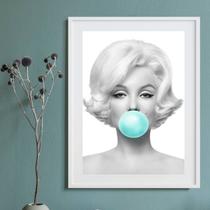 Quadro Marilyn Monroe Green Bubble Gum 60x48cm Quadro Marilyn Monroe Green Bubble Gum 60x48cm
