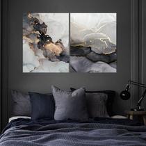Quadro Marmore Gray Gold Elegance Abstrato
