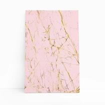 Quadro Mármore Rose E Dourado Decorativo Canvas 60X40Cm