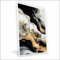 Quadro Marmorizado Chique Canvas Com Vidro