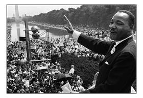 Quadro Martin Luther King Foto Histórica 42x29cm