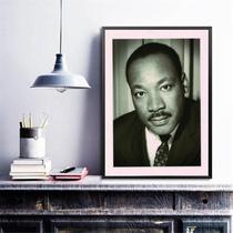 Quadro Martin Luther King- Fotografia 24X18Cm - Com Vidro
