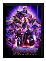 Quadro Marvel Vingadores Ultimato Arte Cartaz Moldurado