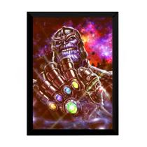 Quadro Marvel Vingadores Ultimato Arte Thanos Moldurado