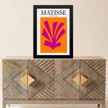 Quadro Matisse - Coral Rosa e Laranja 45x34cm - com vidro