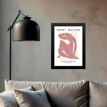 Quadro Matisse Figura Feminina Rosa 45x34cm