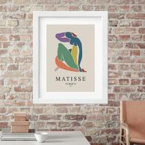 Quadro Matisse Nú Mulher Colorido - 60X48Cm