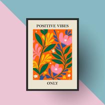 Quadro Matisse Positive Vibes 45x34cm