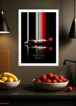 Quadro McLaren MP4-4 Com Vidro e Moldura Branca Tamanho:21cm x 30cm (A4)