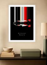 Quadro McLaren Velocidade com Vidro e Moldura Branca Quadro McLaren Velocidade com Vidro e Moldura Branca