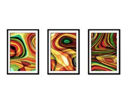 Quadro mdf 30x66 abstrato formas abstratas mod 107