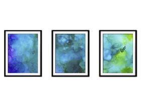 Quadro mdf 30x66 abstrato formas abstratas mod 137