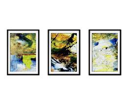 Quadro mdf 30x66 abstrato formas abstratas mod 36