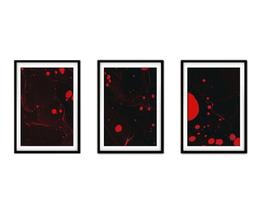 Quadro mdf 30x66 abstrato formas abstratas mod 86