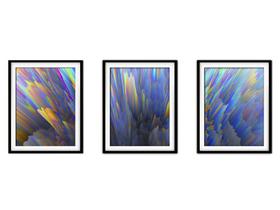 Quadro mdf 45x96 abstrato formas abstratas mod 153