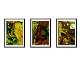 Quadro mdf 55x110 abstrato formas abstratas mod 106