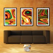 Quadro mdf 55x110 abstrato formas abstratas mod 107