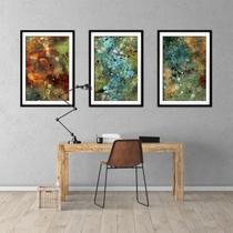 Quadro mdf 55x110 abstrato formas abstratas mod 95