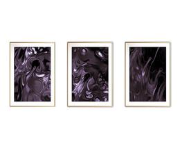 Quadro mdf 55x110 dourado formas abstratas mod 21