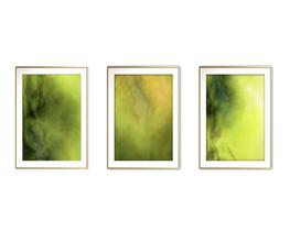 Quadro mdf 55x110 dourado formas abstratas mod 65