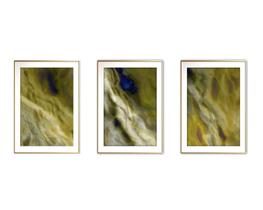 Quadro mdf 68x126 dourado formas abstratas mod 73