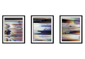 Quadro mdf 80x140 abstrato formas abstratas mod 287