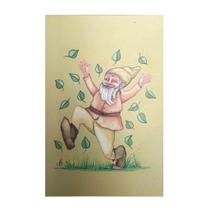 Quadro MDF Decorativo - Gnomo - 30 cm x 19,5 cm