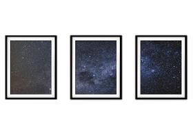 Quadro mdf preto 55x110 universo colorido mod 7