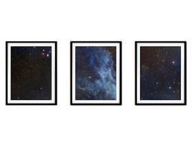 Quadro mdf preto 68x126 universo colorido mod 167